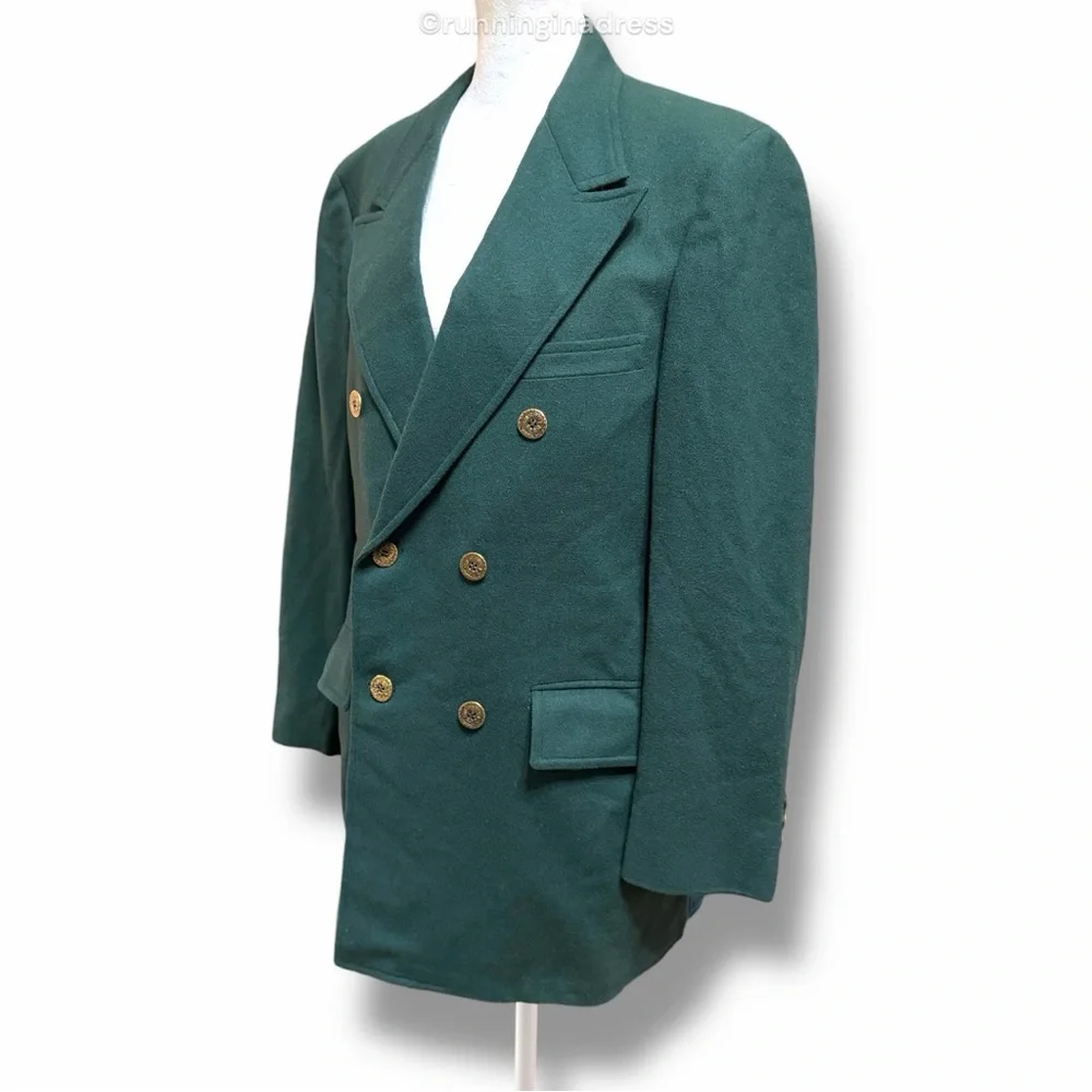Rare Vintage 1950s Early 60s Shack's Double-Breasted Green Blazer ACWA Union Tag
